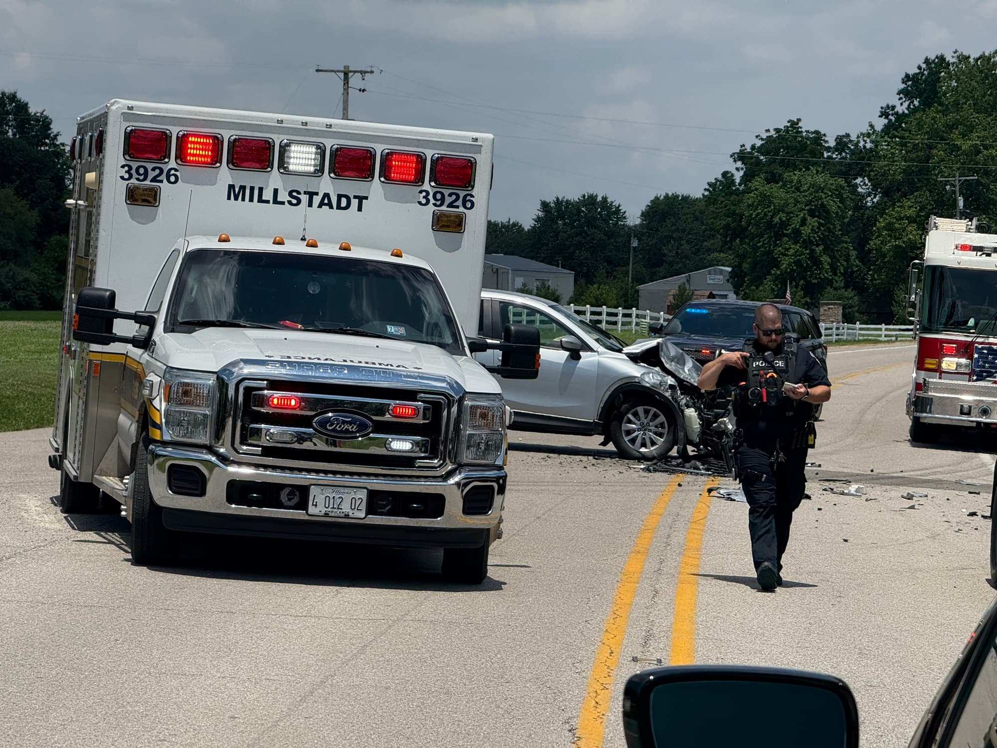 Millstadt EMS on scene