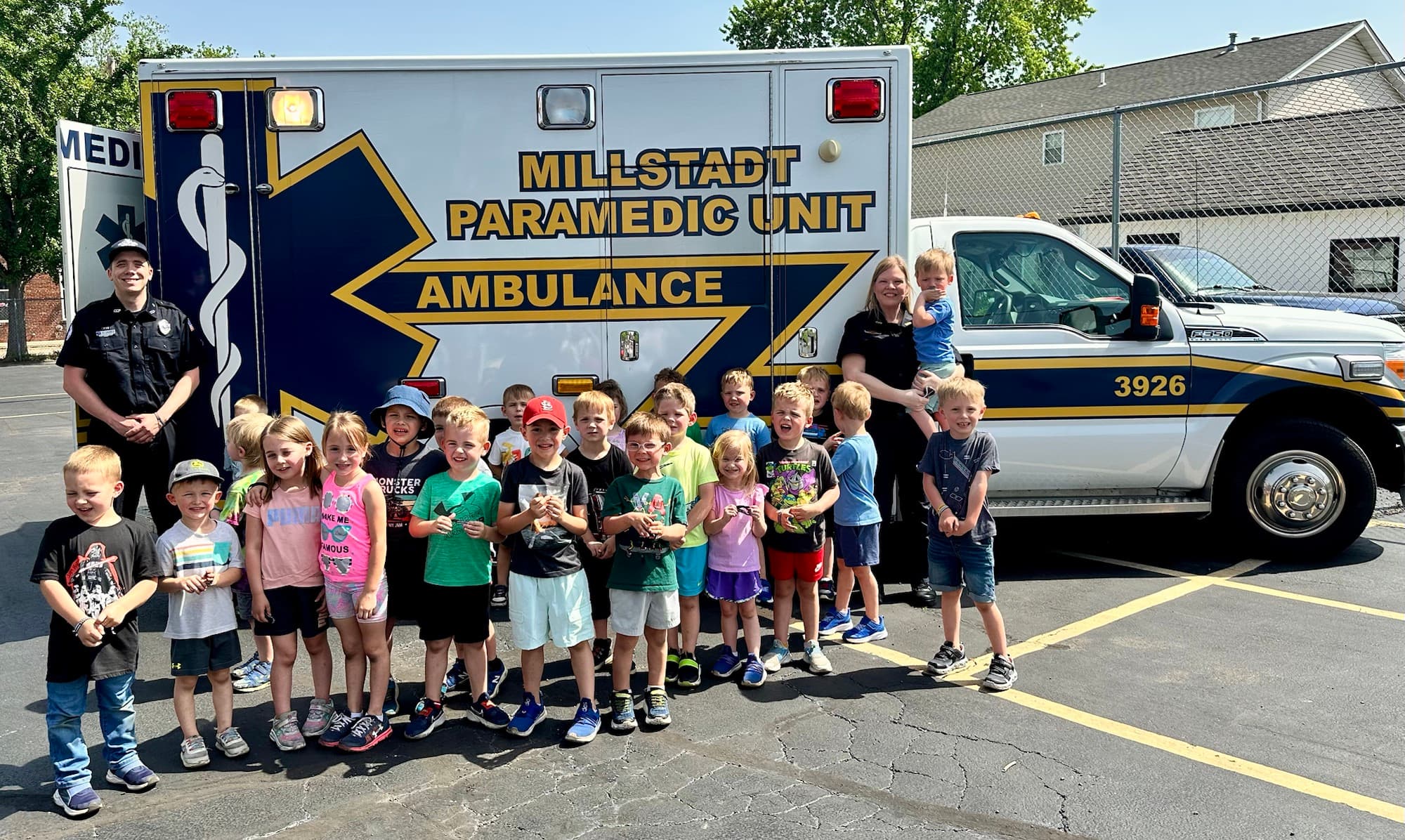 Millstadt EMS community outreach with kids
